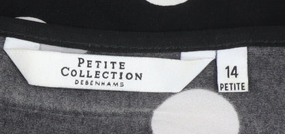Womens UK Size 14 Debenhams Black  Blouse