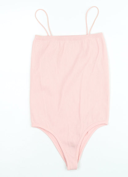 Zara Women's Pink XS Bodysuit, Sleeveless Knit