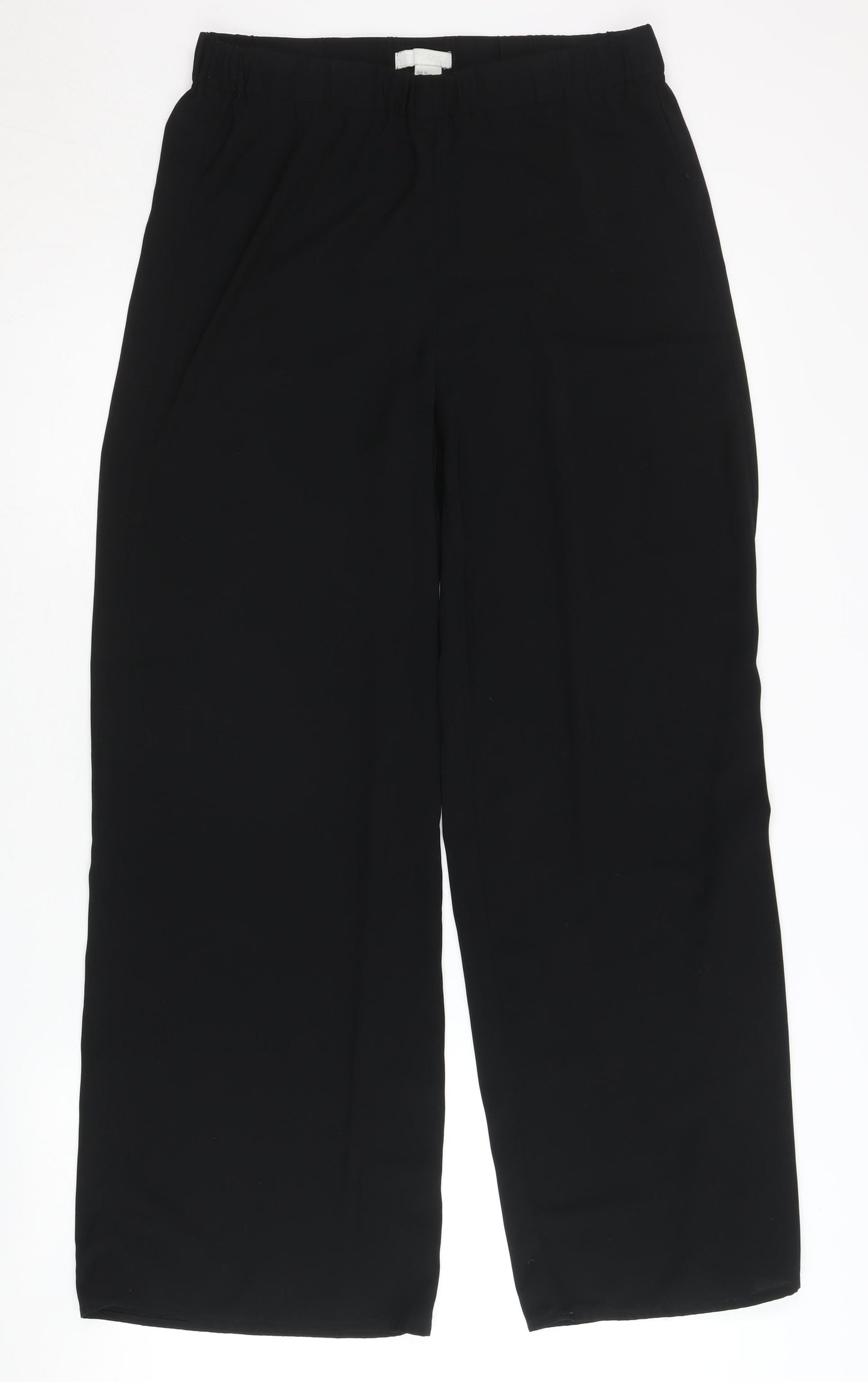 H&M Conscious Women's Black Relaxed Trousers, Size 8