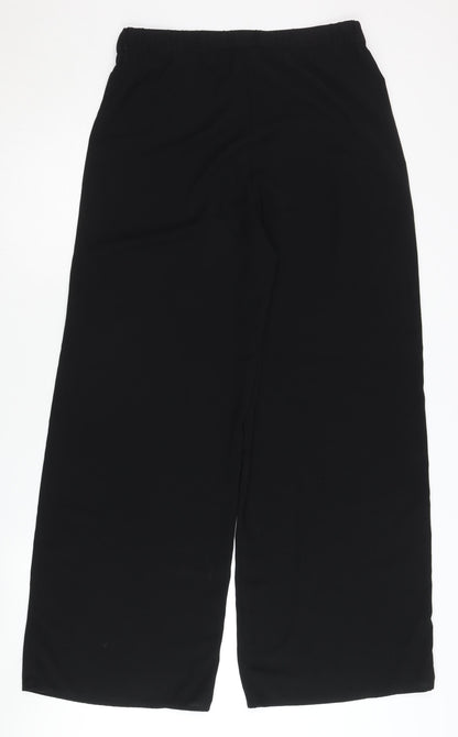 H&M Conscious Women's Black Relaxed Trousers, Size 8