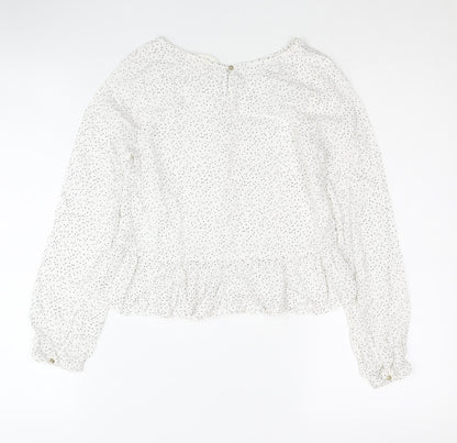Womens UK Size 14 H&M White  Blouse