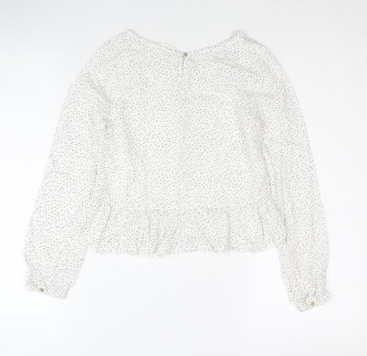Womens UK Size 14 H&M White  Blouse