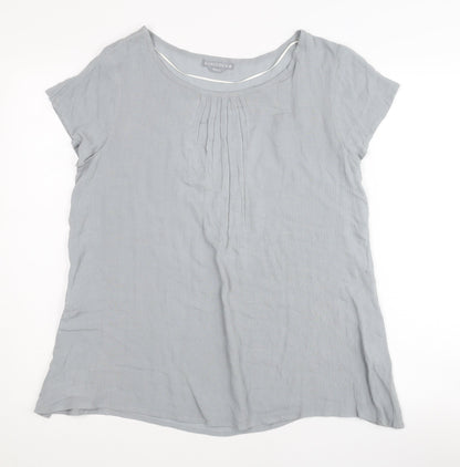 RABALDER Women's Grey Blouse, Size S, Casual, Lightweight