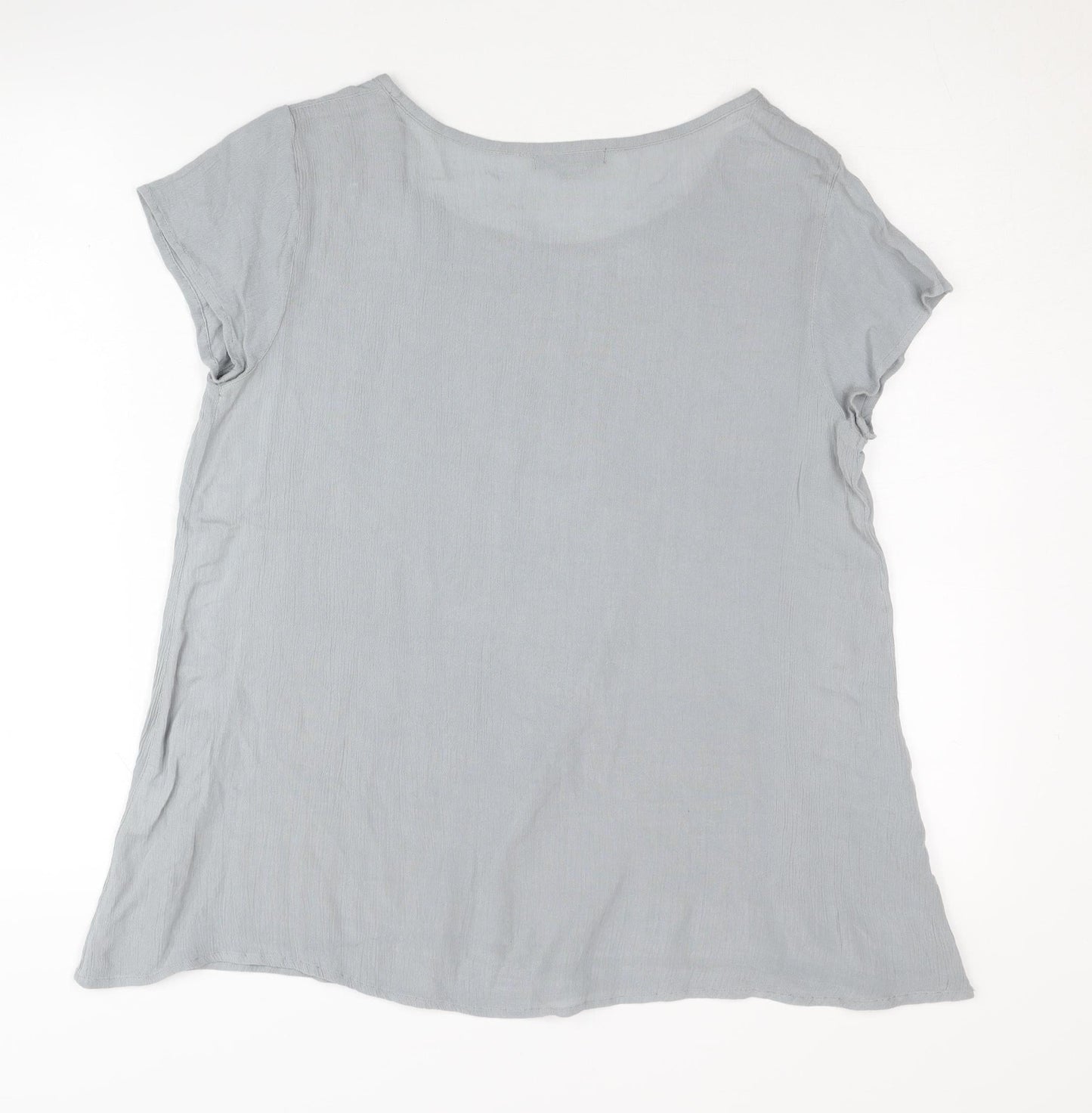 RABALDER Women's Grey Blouse, Size S, Casual, Lightweight