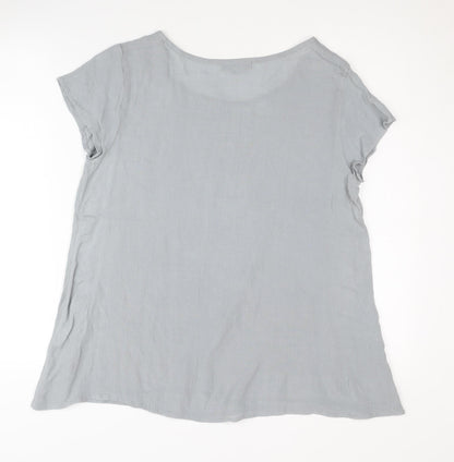 RABALDER Women's Grey Blouse, Size S, Casual, Lightweight