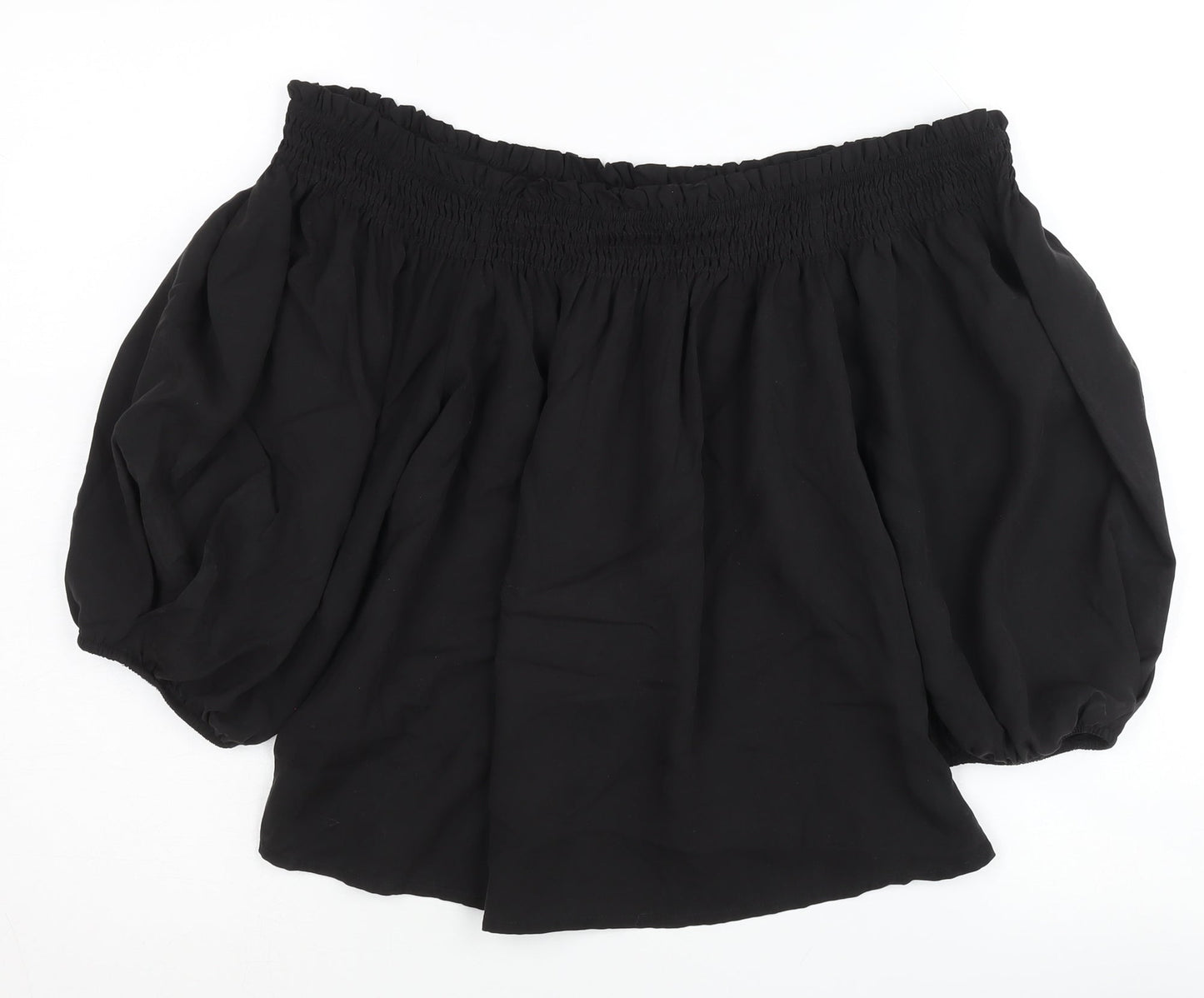 Superdry Women Black Off Shoulder Top UK 12