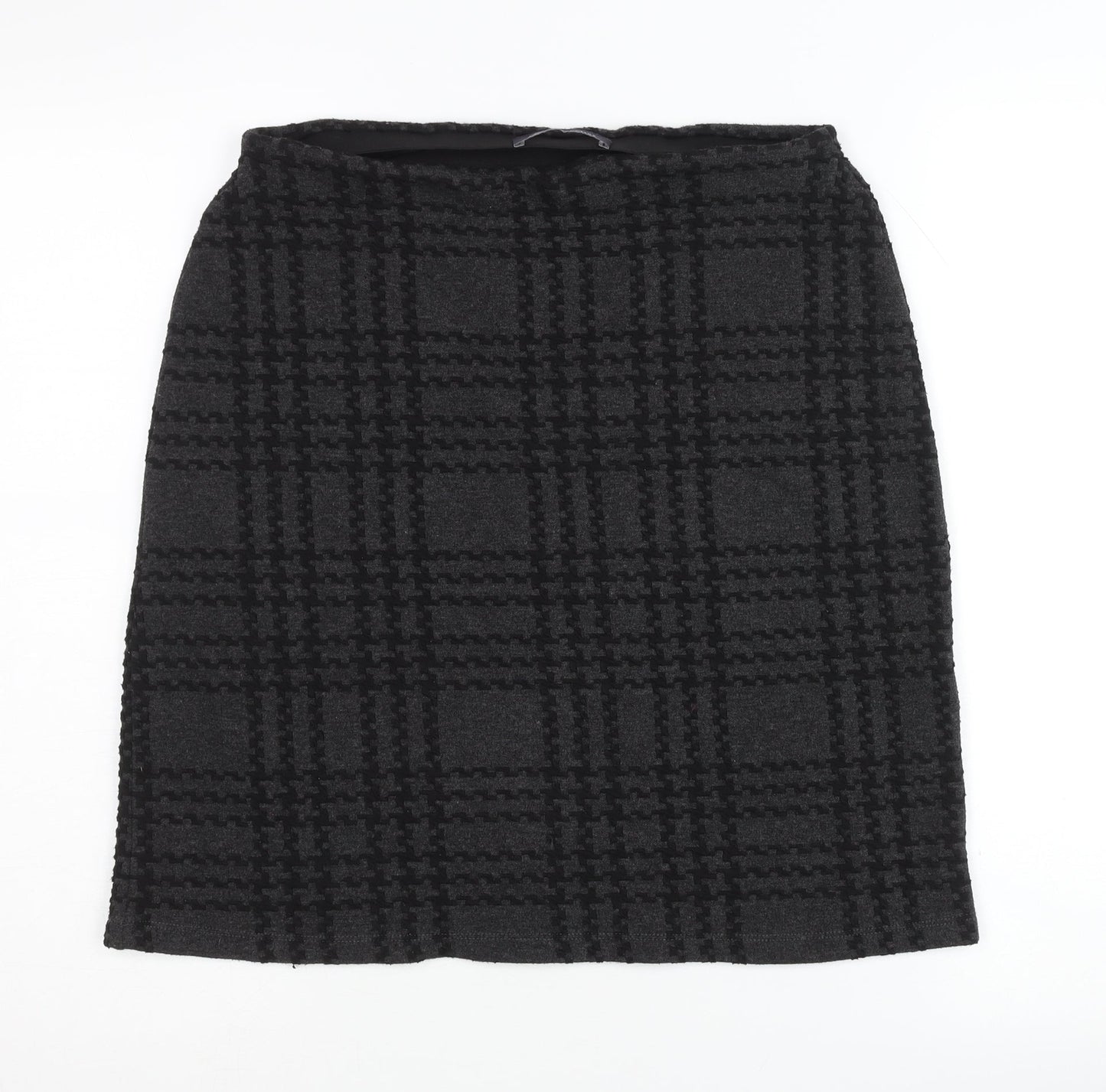 Marks and Spencer Women's Black Check Pencil Skirt Size 10