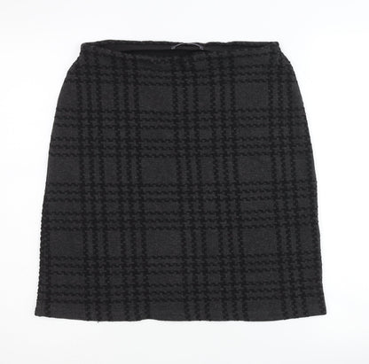 Marks and Spencer Women's Black Check Pencil Skirt Size 10