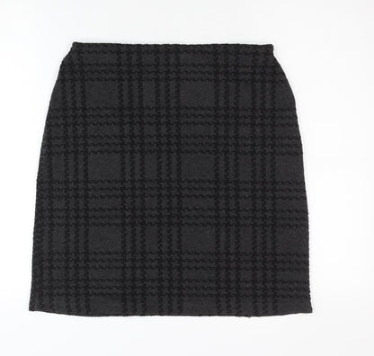 Marks and Spencer Women's Black Check Pencil Skirt Size 10