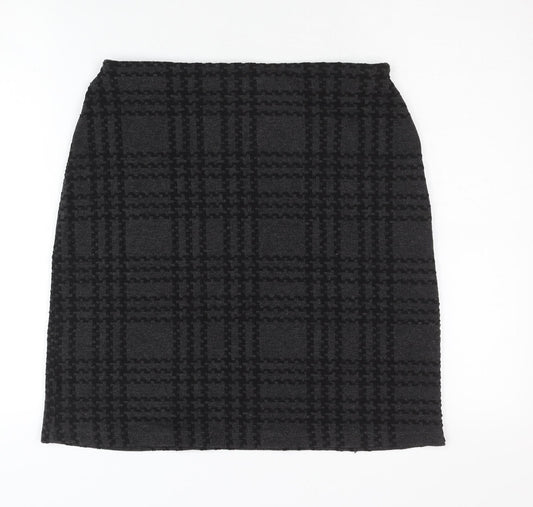 Marks and Spencer Women's Black Check Pencil Skirt Size 10
