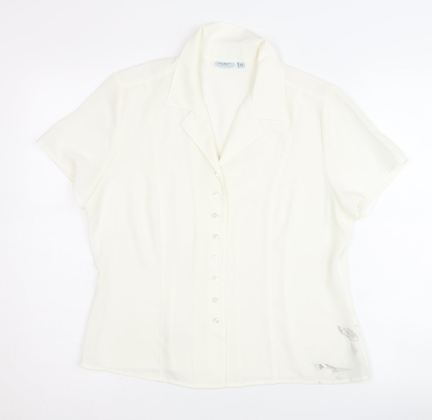 Anne Brooks Women’s White Petite Button-Up Shirt