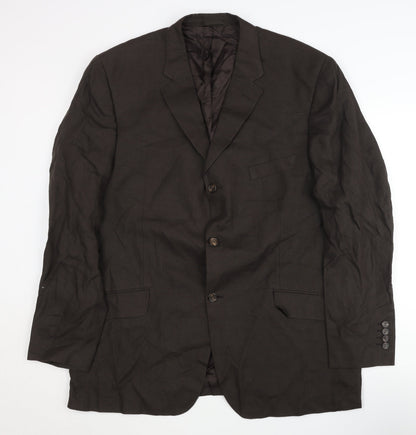 Mens UK Size 46 Linea Regular Brown Suit Jacket