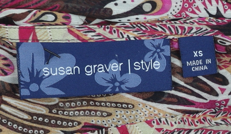 Womens UK Size XS Susan Graver Multicoloured  Blouse