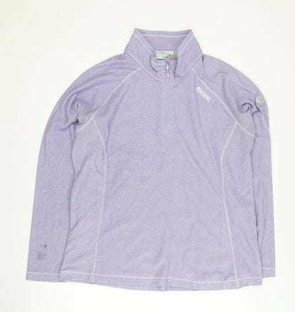 Regatta Women’s Purple 1/4 Zip Sweatshirt, Size 16