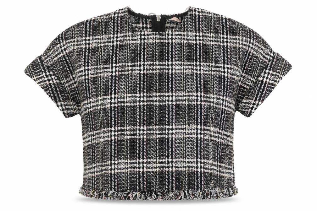 Womens UK Size 6 Zara Black Cropped Blouse