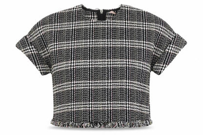 Womens UK Size 6 Zara Black Cropped Blouse