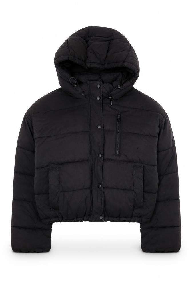 Urban Outfitters Women's Black Puffer Jacket L