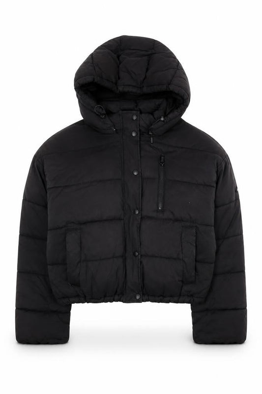 Urban Outfitters Women's Black Puffer Jacket L