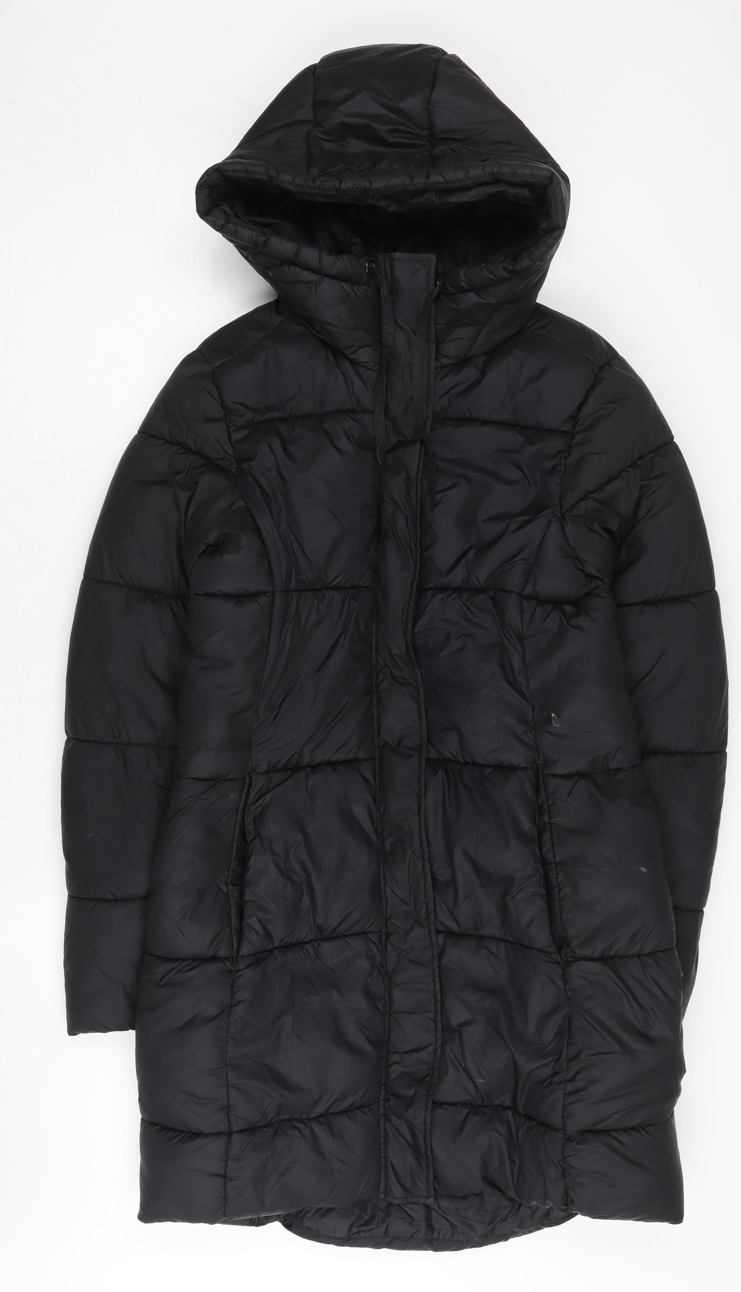 Womens UK Size XS H&M Black Puffer Jacket