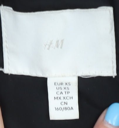 Womens UK Size XS H&M Black Puffer Jacket