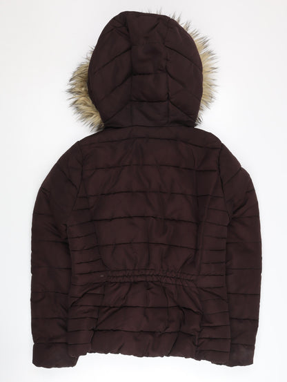 Womens UK Size 10 H&M Brown Puffer Jacket