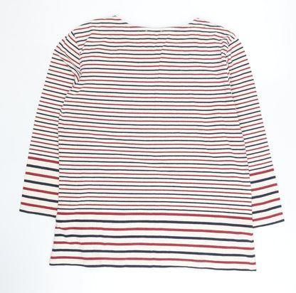 Womens UK Size 10 Warehouse Multicoloured Basic T-Shirt