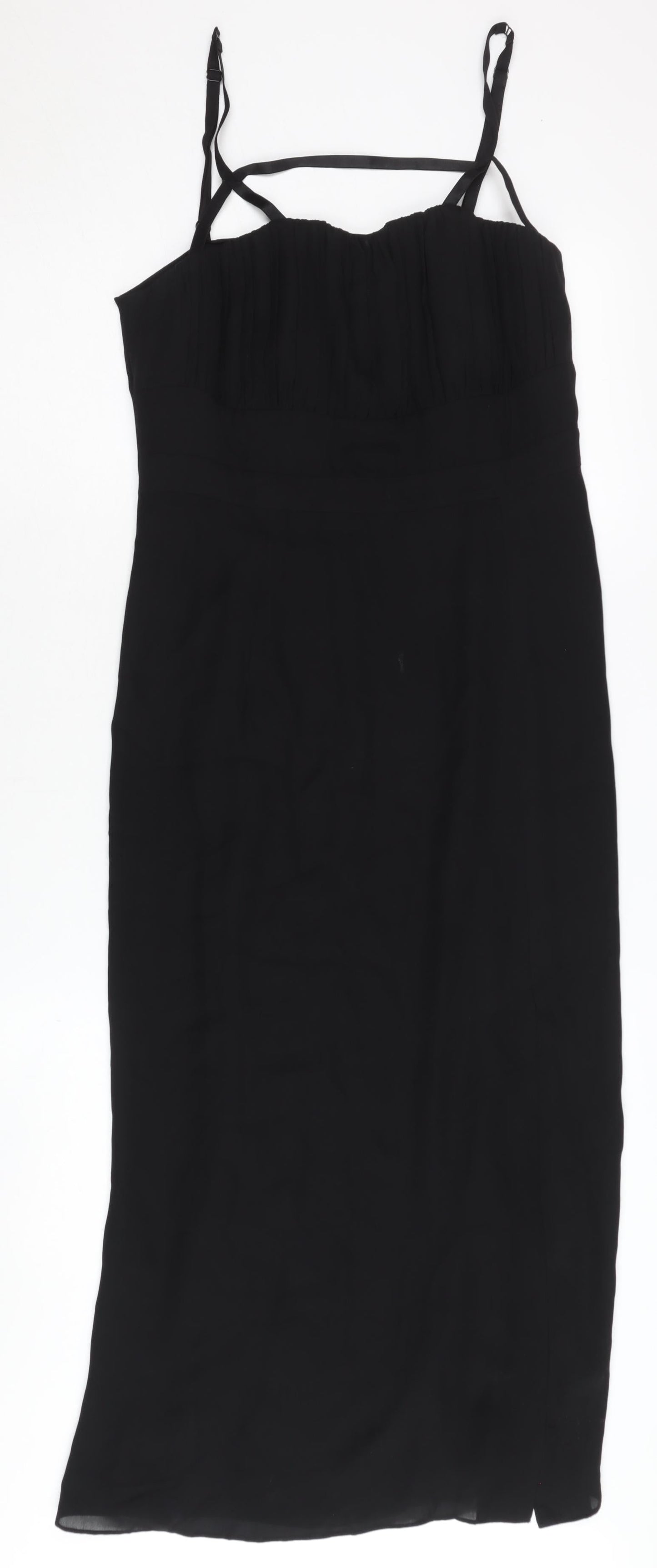 Whistles Women’s Black Slip Dress, Size 12, Party/Cocktail