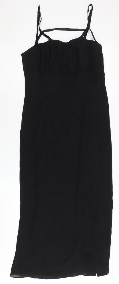 Whistles Women’s Black Slip Dress, Size 12, Party/Cocktail