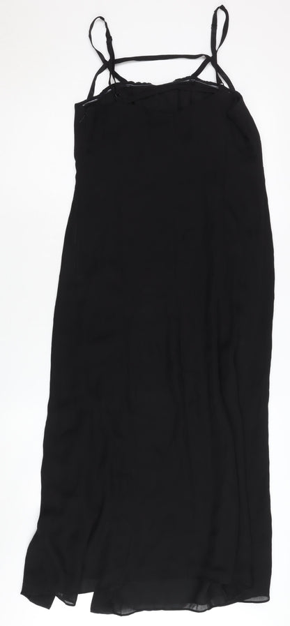 Whistles Women’s Black Slip Dress, Size 12, Party/Cocktail