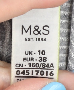 Womens UK Size 10 Marks and Spencer Grey Pullover Jumper