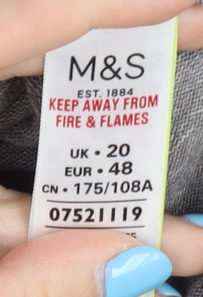 Womens UK Size 20 Marks and Spencer Grey Pullover Jumper
