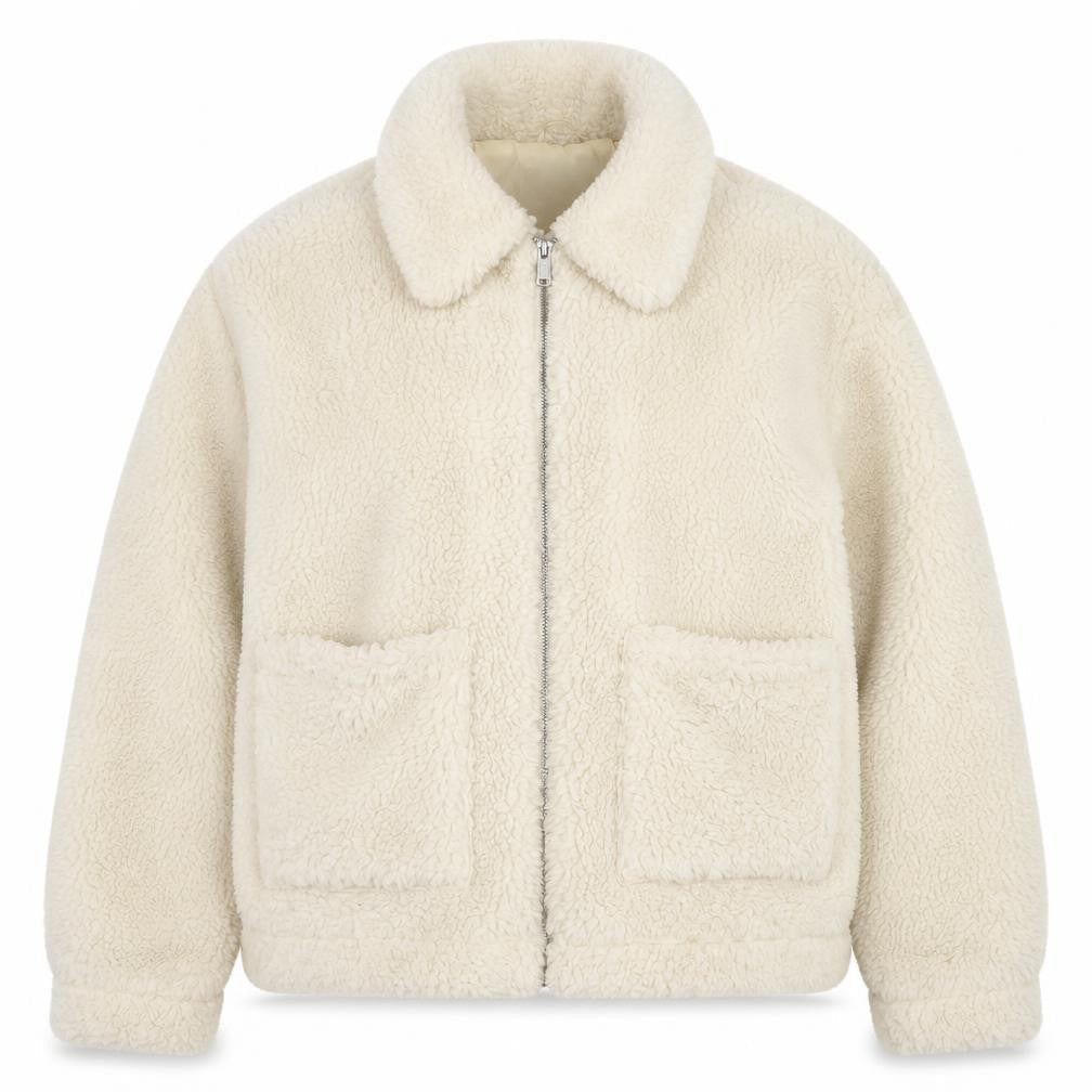Womens UK Size S New Look Ivory Bomber Jacket