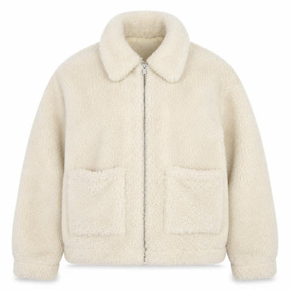 Womens UK Size S New Look Ivory Bomber Jacket