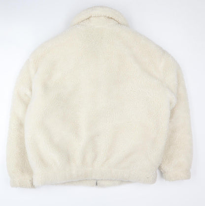 Womens UK Size S New Look Ivory Bomber Jacket