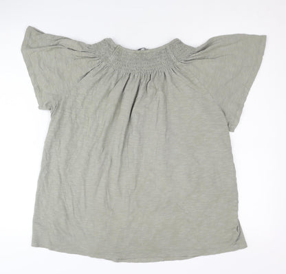 Womens UK Size 16 Marks and Spencer Green Basic Blouse