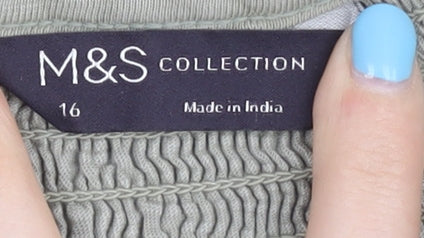 Womens UK Size 16 Marks and Spencer Green Basic Blouse
