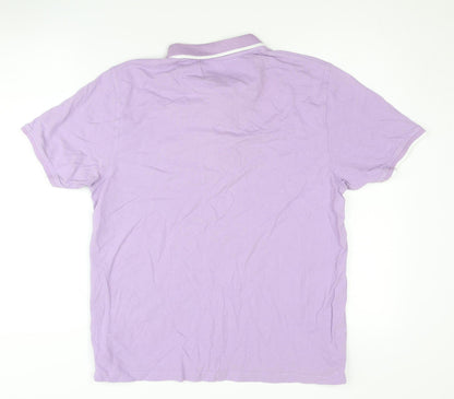 James Pringle Men's Purple Polo Shirt Medium