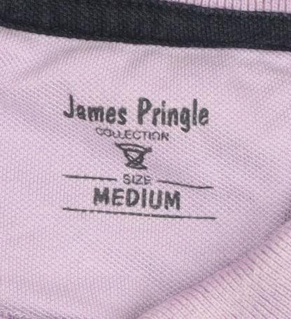 James Pringle Men's Purple Polo Shirt Medium