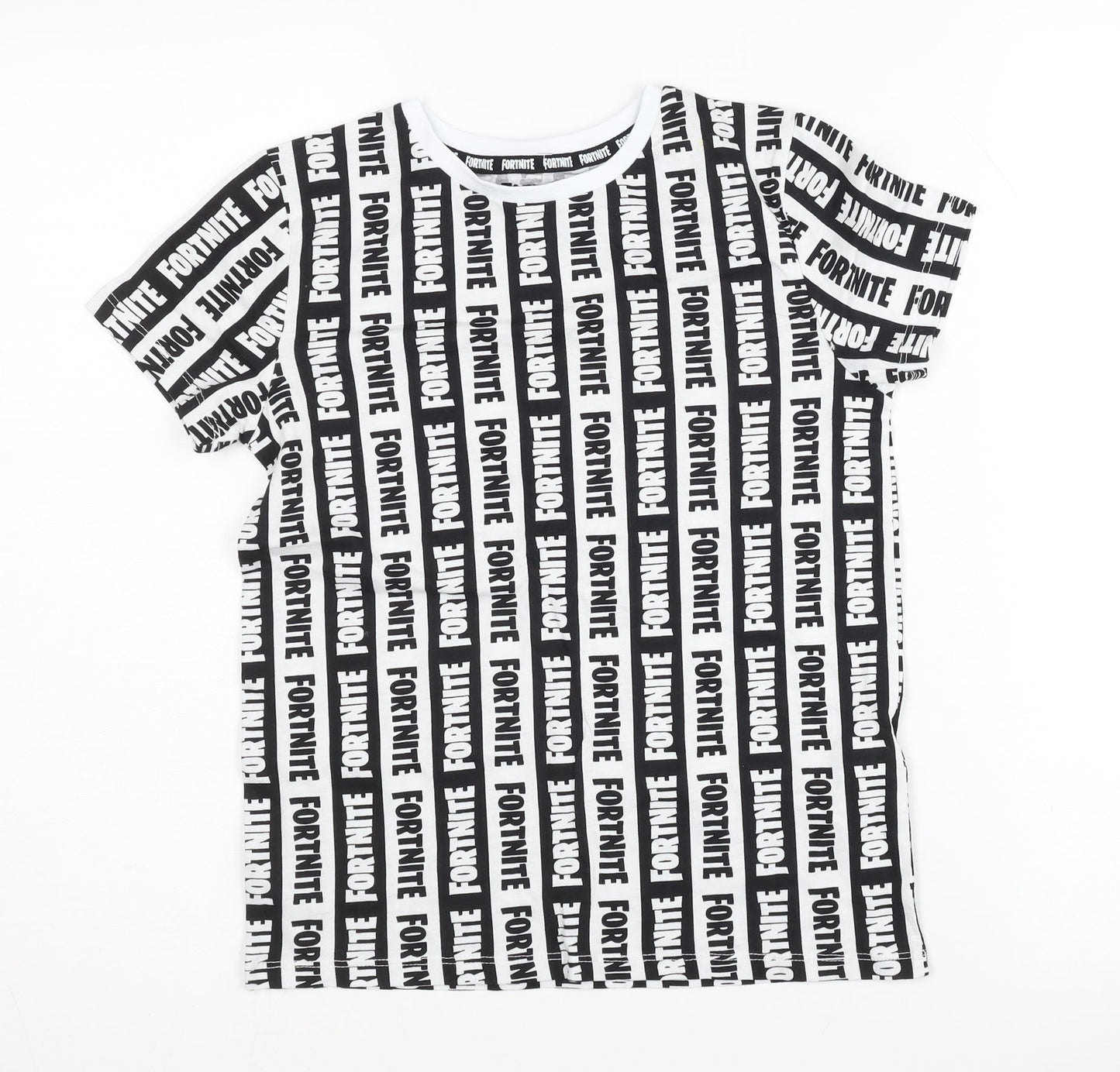 Fortnite Boys' Black & White Graphic T-Shirt Size S Pullover