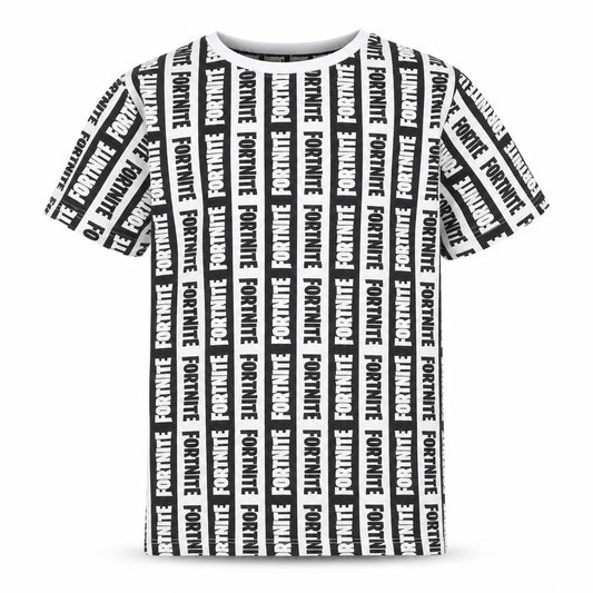 Fortnite Boys' Black & White Graphic T-Shirt Size S Pullover