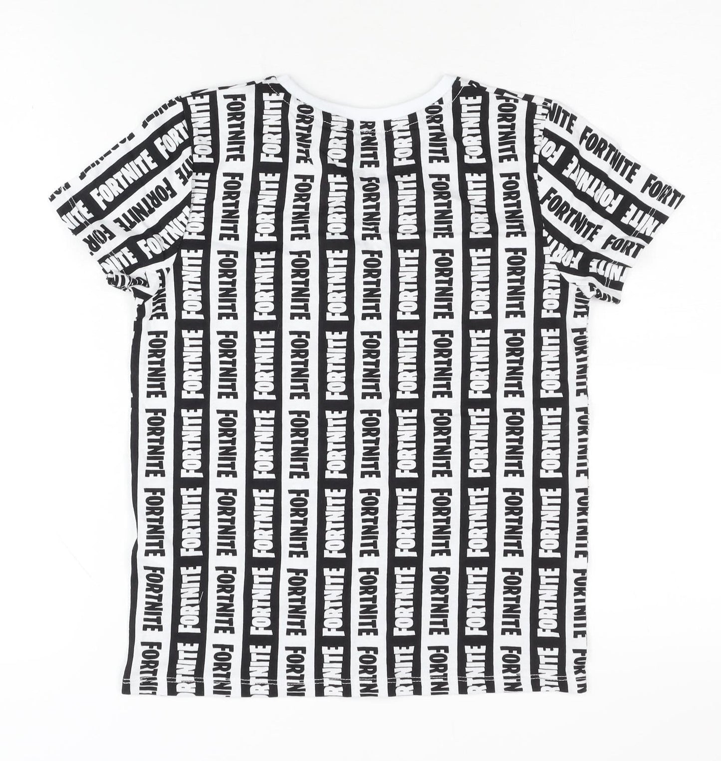 Fortnite Boys' Black & White Graphic T-Shirt Size S Pullover
