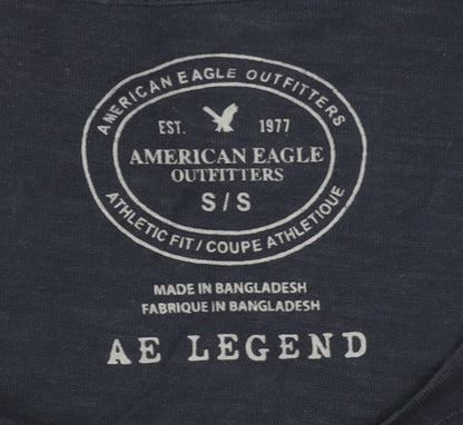 Mens UK Size S American Eagle Outfitters Blue  T-Shirt