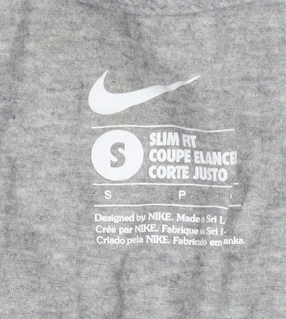 Nike Women's Grey V-Neck Slim Fit T-Shirt Size S