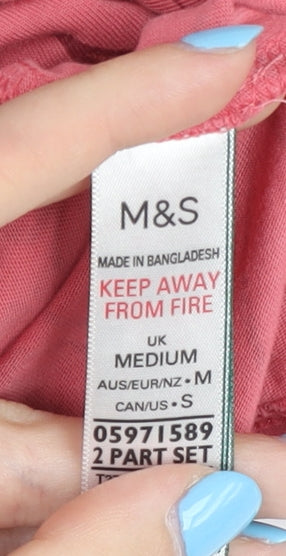 Womens UK Size M Marks and Spencer Pink  T-Shirt