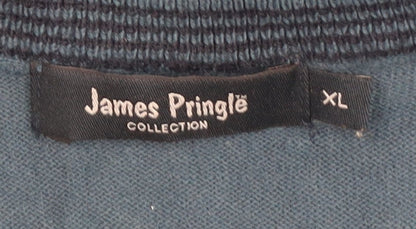 James Pringle Men's Blue Vest XL, Acrylic Jumper