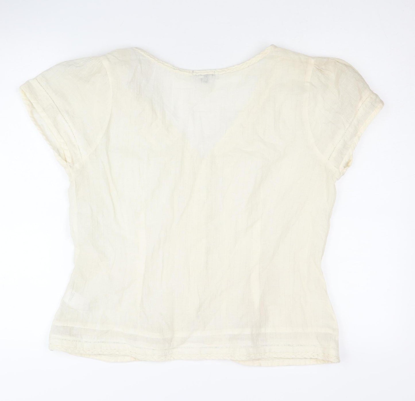 Womens UK Size 16 Marks and Spencer Ivory Basic Blouse