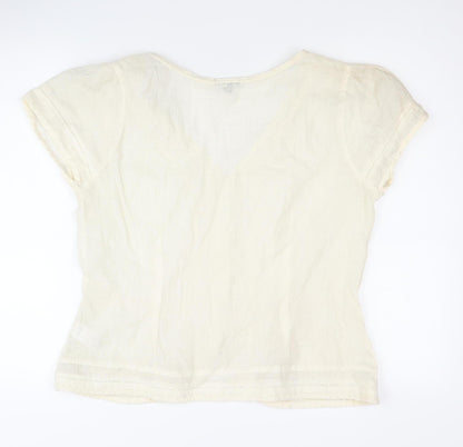 Womens UK Size 16 Marks and Spencer Ivory Basic Blouse
