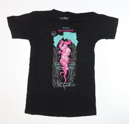 Mens UK Size XS Harry Potter Black  T-Shirt