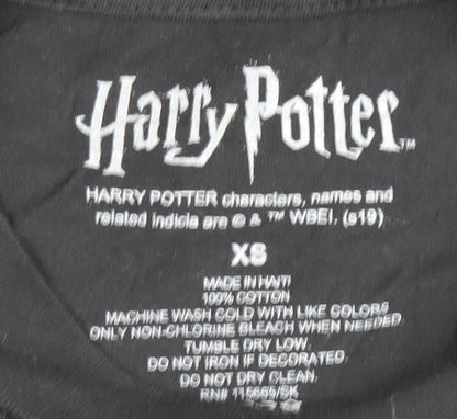 Mens UK Size XS Harry Potter Black  T-Shirt
