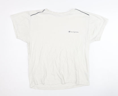 Champion Unisex White T-Shirt, Large, Casual Basic Wear